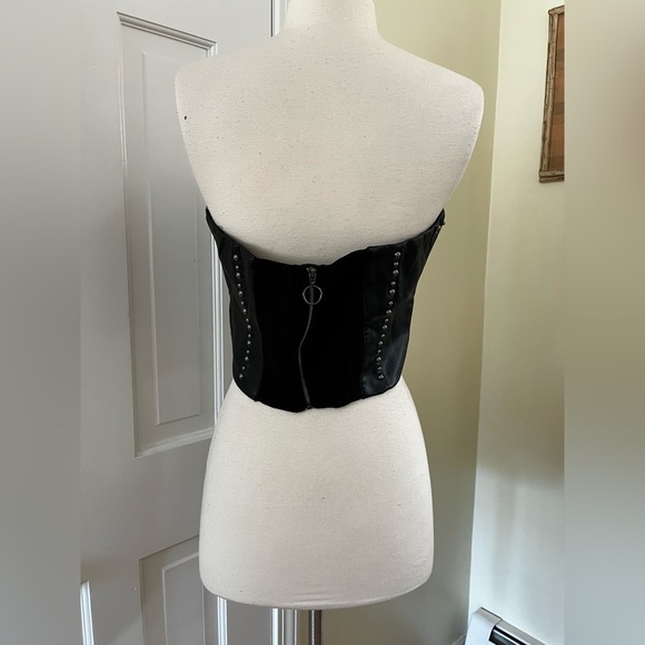 Free People Adriana Corset in Black Silver Size Large almost NWOT - Picture 5 of 12